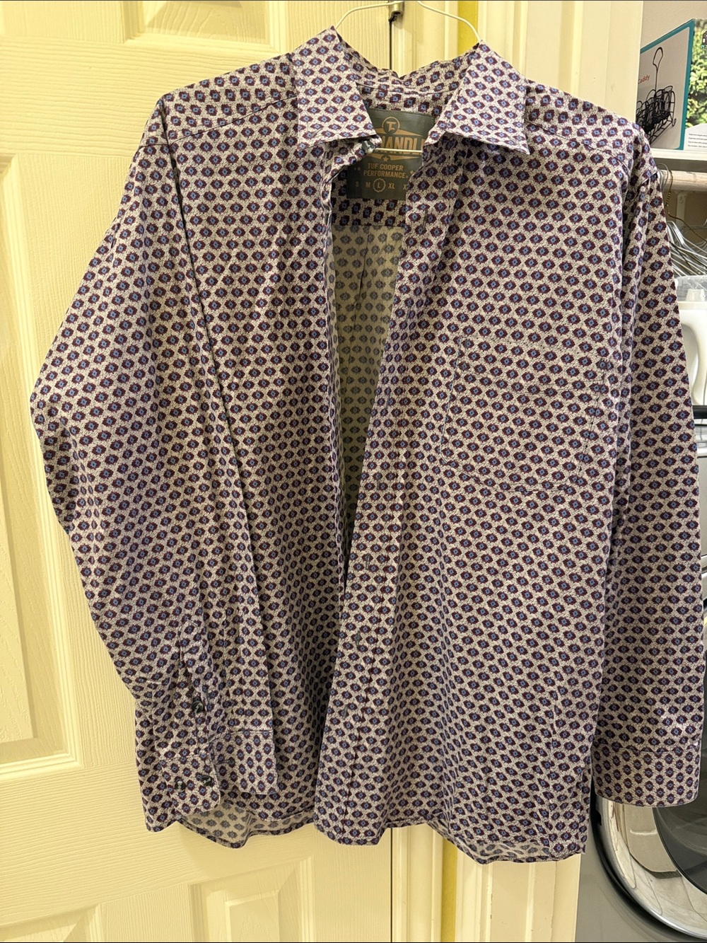 Lightweight Men's Purple Printed Shirt Jacket